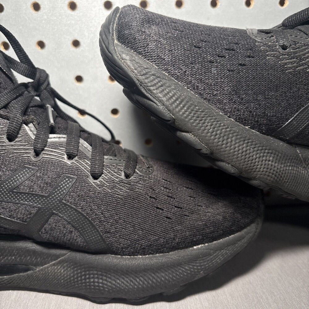 Asics Gel Nimbus 24 Running Shoes Womens Sz 8.5 Triple Black Sneakers Athletic - Picture 9 of 14